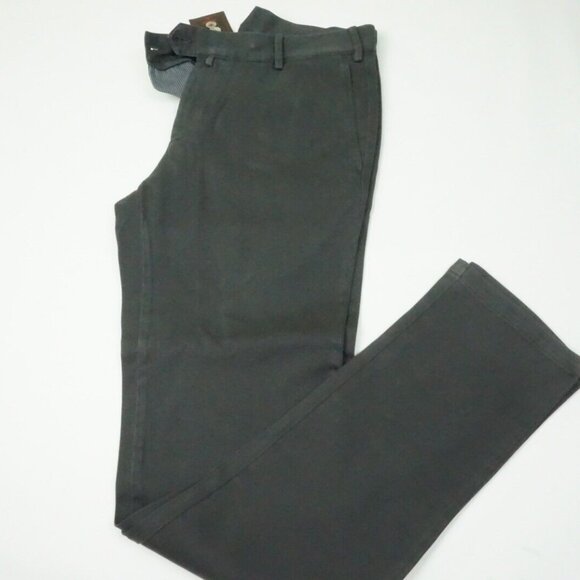 Isaia S Tinto Capo Dark Gray Twill Cotton Blend Casual Men Chino Pant 50R EU NEW